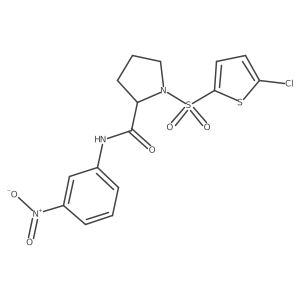 1-((5-chlorothiophen-2-yl)sulfonyl)-N-(3-nitrophenyl)pyrrolidine-2-carboxamide Structure