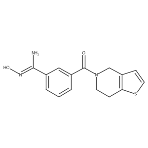 N'-hydroxy-3-{4H,5H,6H,7H-thieno[3,2-c]pyridine-5-carbonyl}benzene-1-carboximidamide结构式