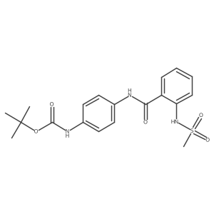tert-butyl N-[4-[[2-(methanesulfonamido)benzoyl]amino]phenyl]carbamate结构式