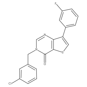 3-(3-chlorobenzyl)-7-(3-fluorophenyl)thieno[3,2-d]pyrimidin-4(3H)-one Structure