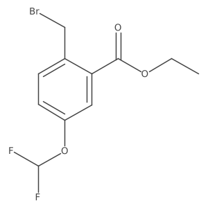 Ethyl 2-(bromomethyl)-5-(difluoromethoxy)benzoate Structure