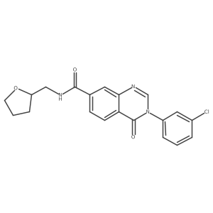 3-(3-chlorophenyl)-4-oxo-N-(tetrahydrofuran-2-ylmethyl)-3,4-dihydroquinazoline-7-carboxamide Structure