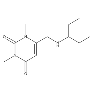 6-[[(1-Ethylpropyl)amino]methyl]-1,3-dimethyl-2,4(1H,3H)-pyrimidinedione结构式