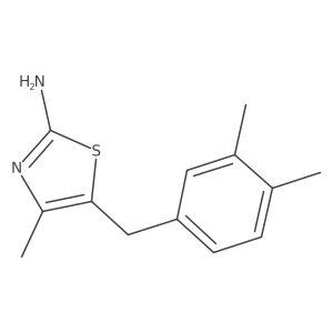 5-[(3,4-Dimethylphenyl)methyl]-4-methyl-2-thiazolamine结构式