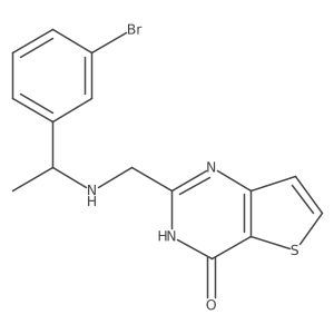 2-[[[1-(3-Bromophenyl)ethyl]amino]methyl]thieno[3,2-d]pyrimidin-4(3H)-one Structure