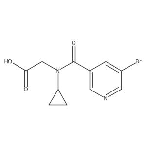 n-(5-Bromonicotinoyl)-n-cyclopropylglycine结构式