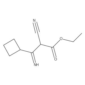 Ethyl I+/--cyano-I(2)-iminocyclobutanepropanoate Structure