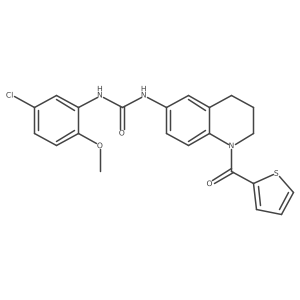 1-(5-Chloro-2-methoxyphenyl)-3-(1-(thiophene-2-carbonyl)-1,2,3,4-tetrahydroquinolin-6-yl)urea Structure