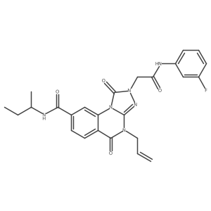 4-allyl-N-(sec-butyl)-2-(2-((3-fluorophenyl)amino)-2-oxoethyl)-1,5-dioxo-1,2,4,5-tetrahydro-[1,2,4]triazolo[4,3-a]quinazoline-8-carboxamide Structure
