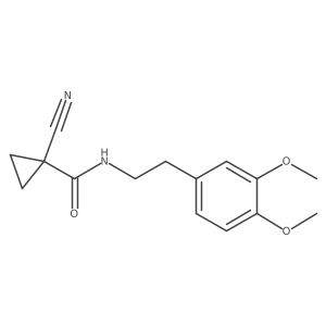 1-cyano-N-(3,4-dimethoxyphenethyl)cyclopropanecarboxamide结构式