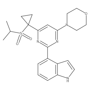 4-(4-{1-[(1-methylethyl)sulfonyl]cyclopropyl}-6-morpholin-4-ylpyrimidin-2-yl)-1H-indole Structure