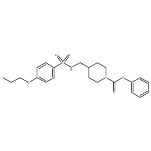 Phenyl 4-((4-propoxyphenylsulfonamido)methyl)piperidine-1-carboxylate结构式