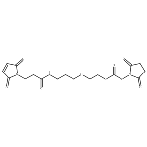 Poly(oxy-1,2-ethanediyl), I+/--[[(2,5-dioxo-1-pyrrolidinyl)oxy]carbonyl]-I-[3-[[3-(2,5-dihydro-2,5-dioxo-1H-pyrrol-1-yl)-1-oxopropyl]amino]propoxy]-结构式