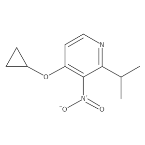 4-Cyclopropoxy-2-isopropyl-3-nitropyridine结构式