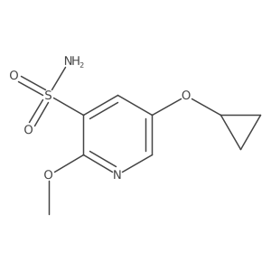 5-Cyclopropoxy-2-methoxypyridine-3-sulfonamide结构式
