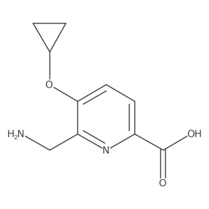 6-(Aminomethyl)-5-cyclopropoxypicolinic acid结构式