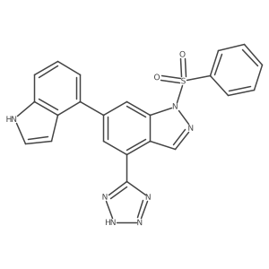 6-(1H-Indol-4-yl)-1-(phenylsulfonyl)-4-(1H-tetrazol-5-yl)-1H-indazole Structure