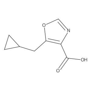 5-(Cyclopropylmethyl)-1,3-oxazole-4-carboxylic acid结构式