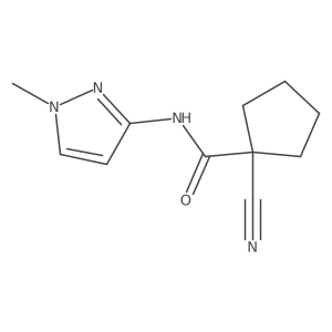 1-cyano-N-(1-methyl-1H-pyrazol-3-yl)cyclopentane-1-carboxamide结构式