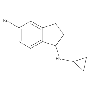 5-bromo-N-cyclopropyl-2,3-dihydro-1H-inden-1-amine结构式