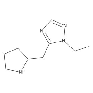 1-Ethyl-5-(pyrrolidin-2-ylmethyl)-1h-1,2,4-triazole结构式