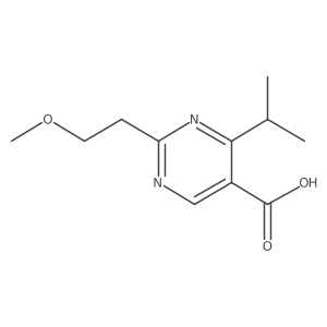 4-Isopropyl-2-(2-methoxyethyl)pyrimidine-5-carboxylic acid结构式