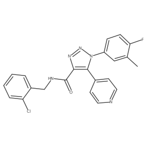 N-[(2-chlorophenyl)methyl]-1-(4-fluoro-3-methylphenyl)-5-(pyridin-4-yl)-1H-1,2,3-triazole-4-carboxamide结构式