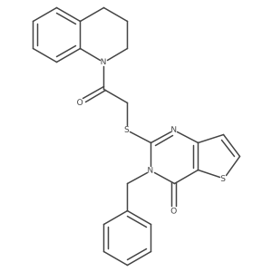 3-benzyl-2-{[2-oxo-2-(1,2,3,4-tetrahydroquinolin-1-yl)ethyl]sulfanyl}-3H,4H-thieno[3,2-d]pyrimidin-4-one结构式