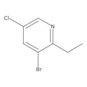 3-Bromo-5-chloro-2-ethylpyridine结构式