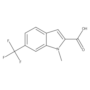1-methyl-6-(trifluoromethyl)-1H-indole-2-carboxylic acid结构式