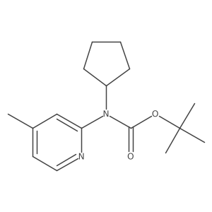 Tert-butyl N-cyclopentyl-N-(4-methylpyridin-2-YL)carbamate结构式