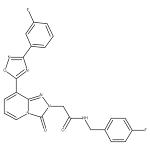 N-(4-fluorobenzyl)-2-{8-[3-(3-fluorophenyl)-1,2,4-oxadiazol-5-yl]-3-oxo[1,2,4]triazolo[4,3-a]pyridin-2(3H)-yl}acetamide结构式