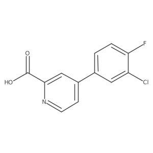4-(3-Chloro-4-fluorophenyl)picolinic acid结构式