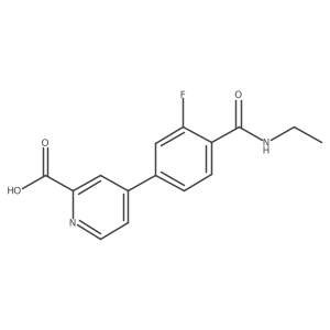 4-[4-(Ethylcarbamoyl)-3-fluorophenyl]picolinic acid Structure