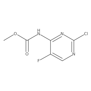 Methyl N-(2-chloro-5-fluoro-4-pyrimidinyl)carbamate结构式