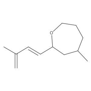 (2R,4S)-4-methyl-2-[(1E)-3-methylbuta-1,3-dienyl]oxepane结构式