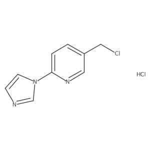5-(chloromethyl)-2-(1H-imidazol-1-yl)pyridine hydrochloride Structure