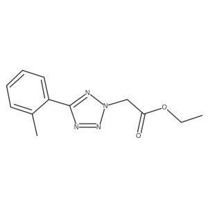 Ethyl 5-(2-methylphenyl)-2H-tetrazole-2-acetate结构式