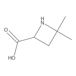 4,4-Dimethylazetidine-2-carboxylic acid结构式
