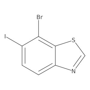 7-Bromo-6-iodo-benzothiazole Structure