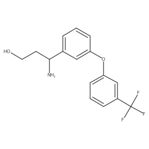 (3R)-3-amino-3-[3-[3-(trifluoromethyl)phenoxy]phenyl]propan-1-ol Structure