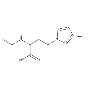 4-(4-chloro-1H-pyrazol-1-yl)-2-(ethylamino)butanoic acid Structure