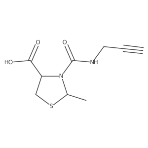 4-Thiazolidinecarboxylic acid, 2-methyl-3-[(2-propyn-1-ylamino)carbonyl]- Structure
