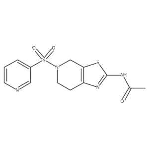 N-(5-(pyridin-3-ylsulfonyl)-4,5,6,7-tetrahydrothiazolo[5,4-c]pyridin-2-yl)acetamide结构式