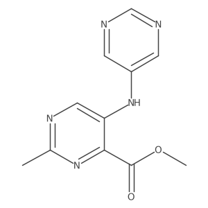 2-Methyl-5-(pyrimidin-5-ylamino)-pyrimidine-4-carboxylic acid methyl ester Structure