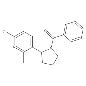 (2-(6-Chloro-2-methylpyridin-3-yl)pyrrolidin-1-yl)(phenyl)methanone Structure