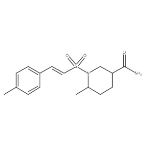 6-Methyl-1-[2-(4-methylphenyl)ethenesulfonyl]piperidine-3-carboxamide Structure