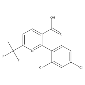 2-(2,4-Dichlorophenyl)-6-(trifluoromethyl)nicotinic acid Structure