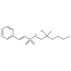 (E)-N-(2-hydroxy-2-methyl-4-(methylthio)butyl)-2-phenylethenesulfonamide Structure