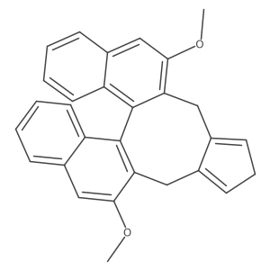 (13bR)-5,7-Dihydro-2,8-dimethoxy-3H-cyclopenta[6,7]cycloocta[2,1-a:3,4-a']dinaphthalene结构式